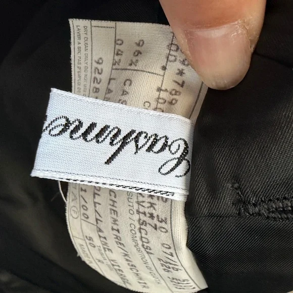 Vintage Lubiam Elegant Black Cashmere and Wool Men's Blazer Made in Italy 50R - Picture 6 of 13